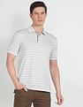 Arrow Mercerised Cotton Horizontal Stripe Polo Shirt
