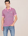 U.S. Polo Assn. Ribbed Collar Horizontal Stripe Polo Shirt