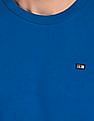 Arrow Sports Men Royal Ribbed Crew Neck Solid Sweatshirt