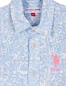 U.S. Polo Assn. Kids Boys Abstract Print Dobby Shirt