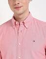 Tommy Hilfiger Solid Regular-Fit Cotton Shirt