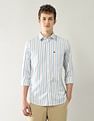 Arrow Sport Slim Fit Vertical Striped Shirt