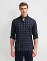 Arrow Sport Pure Cotton Grid Tattersall Checked Shirt