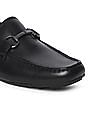 Calvin Klein Men Black Horsebit Leather Loafers