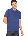 Flying Machine All Over Floral Print Cotton Polo Shirt
