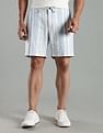 Tommy Hilfiger Regular Fit Striped Mid Rise Shorts