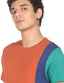 Flying Machine Pure Cotton Colour Block T-Shirt