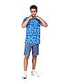 Aeropostale Men Blue Crew Neck Printed T-Shirt