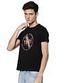 AD by Arvind Crew Neck Graphic Print T-Shirt