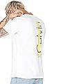 Calvin Klein Men White Round Neck Brand Print T-Shirt