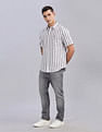 Tommy Hilfiger Striped Regular Fit Plain Woven Shirt