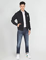 U.S. Polo Assn. Denim Co. High Neck Solid Detachable Hood Jacket