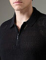 Arrow Newyork Textured Regular Fit Night Is Young Polo Shirt