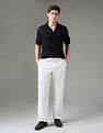 Arrow Newyork Textured Regular Fit Night Is Young Polo Shirt