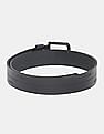 U.S. Polo Assn. Black Debossed Branding Leather Belt