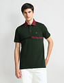 Arrow Sports Contrast Collar Striped Polo Shirt