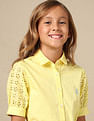 U.S. Polo Assn. Kids Girls Schiffli Shirt Dress