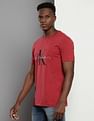 Calvin Klein Monogram Print Cotton Stretch T-Shirt