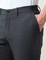 Arrow Newyork Mid Rise Autoflex Textured Trousers