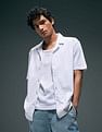 Flying Machine Cuban Collar Knitted Shirt