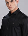 Tommy Hilfiger Self-Design Slim Fit Plain Woven Shirt