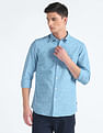 Flying Machine Dobby Cotton Shirt