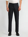 Arrow Solid Dobby Slim Fit Trousers