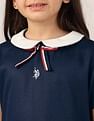 U.S. Polo Assn. Kids Girls Peter Pan Collar A-Line Dress