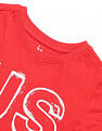 U.S. Polo Assn. Kids Girls Brand Printed Regular Fit T-Shirt