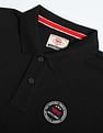 Flying Machine Logo Applique Pique Polo Shirt