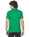 U.S. Polo Assn. Men Green Solid Short Sleeves Polo T-shirt