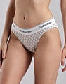 Calvin Klein Underwear Womens Beige Printed Panties