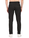 Flying Machine Mid Rise Solid Twill Weave Casual Trousers