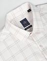 Arrow Cutaway Collar Plaid Check Formal Shirt