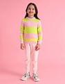 U.S. Polo Assn. Kids Girls Horizontal Stripe Sweater