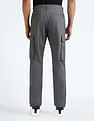 Flying Machine Mid Rise Solid Cargo Pants