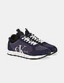 Calvin Klein Men Medieval Blue Jemmy Tonal Panel Lace Up Sneakers