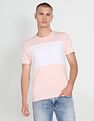 Flying Machine Colour Block Cotton T-shirt