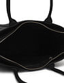Tommy Hilfiger Solid Black PU Totes