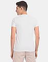 Calvin Klein Men White Slim Fit Brand Logo T-Shirt