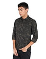 Flying Machine Camouflage Print Pure Cotton Shirt