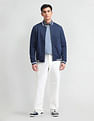 Arrow Sport Stand Neck Knitted Bomber Jacket
