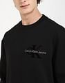 Calvin Klein Jeans Embroidered Logo Relaxed-Fit Cotton Sweatshirt