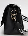 Tommy Hilfiger Solid Black PU Sling Bag