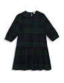 Tommy Hilfiger Kids Checked Puff Sleeve Dress