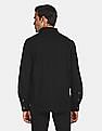 Calvin Klein Men Black Utility Zip Pocket Solid Casual Shirt
