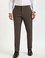 Tommy Hilfiger Regular-Fit Solid Mid-Rise Trouser
