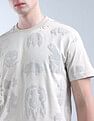 Flying Machine All Over Puff Printed Puff Digitopia T-Shirt