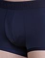 Calvin Klein Underwear Men Navy Luxurious Microfiber Solid Trunks