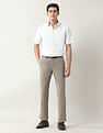 Arrow Regular Fit Textured Trousers